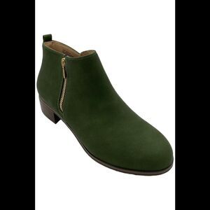 Masseys Women's Mika Block Heel Ankle Boot Moss - Medium